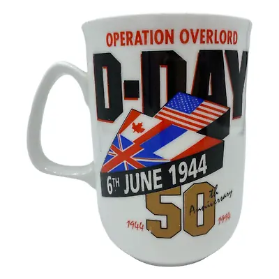 Buy Vintage Mug D Day 50th Anniversary Operation Overlord WW2 James Dean Fine China. • 8.95£