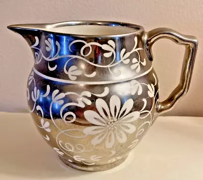 Buy Grays Pottery Silver Lusterware Pitcher Made In Stoke On Trent England Signed • 26.85£