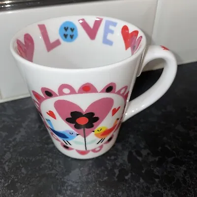 Buy M&S Marks And Spencer Love Mug Fine China Hearts Birds Flowers Cute • 6£
