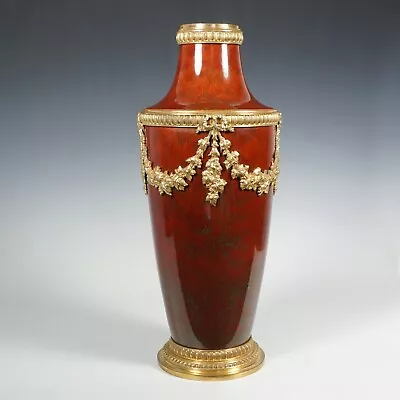 Buy Antique French Sevres Paul Milet Ceramic Vase Gilt Bronze Ox Blood Sang De Boeuf • 1,213.36£