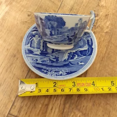 Buy Vintage Copeland Spode Blue Italian. Cup And Saucer MINIATURE. GOOD CONDITION  • 10.50£