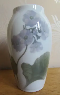 Buy Beautiful ROYAL COPENHAGEN Vase - Blue - Primula Auricula Immaculate 1889 - 1922 • 49.99£