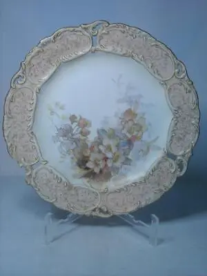 Buy 1889/91 Doulton Burslem Hand Painted FLORAL Dessert Plate A/F See Description • 14.95£