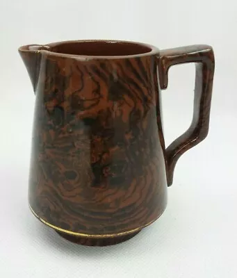Buy H J Wood Pottery - Gold Oak Ware 9cm / 250ml Cream / Small Milk Jug - Vintage • 6£
