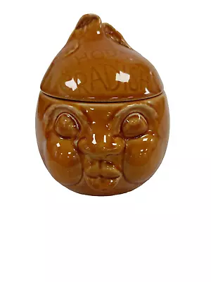 Buy Vintage Kitsch Carlton Ware Horse Radish Pot With Face Deep Yellow Home Decor • 9.99£