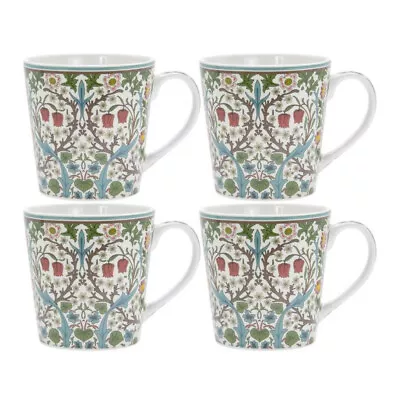 Buy New William Morris Blackthorn Set Of 4 China Tea Coffee Mug Cup In Gift Box • 19.95£