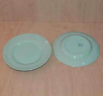 Buy 2 Woods Ware Beryl Green Salad Small Dinner Plates 9”  23cm Vintage Utility Ware • 9.40£