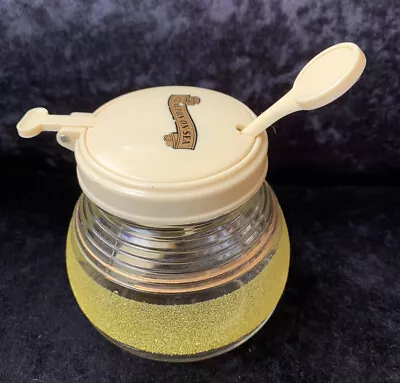 Buy VINTAGE 1960s HYGENE WARE PRESERVE POT AND SPOON -YELLOW • 15£