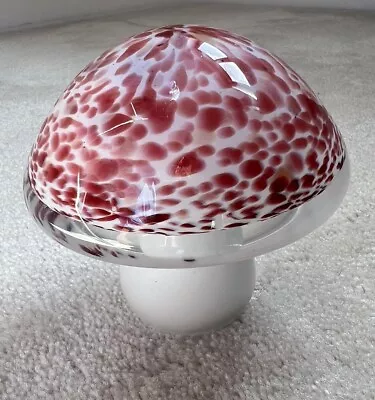 Buy Vintage Wedgewood Mushroom Paperweight In Pink And White Glass • 14.99£