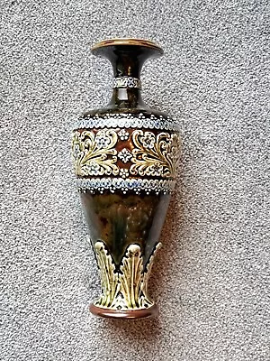 Buy Doulton Lambeth Balluster Vase C.1900 Acanthus Relief By Louisa Wakely • 250£
