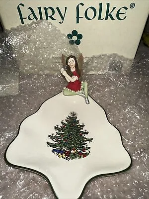 Buy Vintage Collectible Prinknash Abbey Pottery Christmas Fairy Dish • 100£