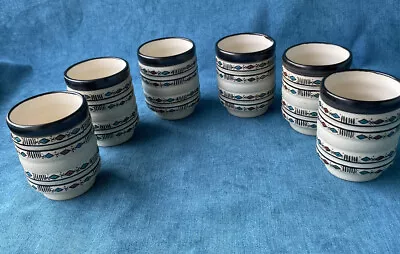 Buy Vintage Faianta Sighisoara Porcelain Made In Romania. Pottery 6 Cups • 22£