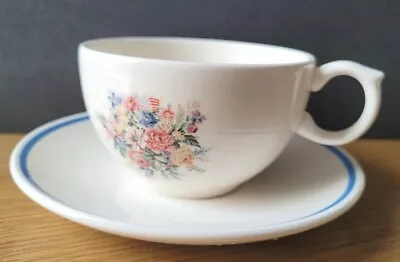 Buy BNWOB Wedgewood RALPH LAUREN Dylan's Grove 1992 CUP & SAUCER - IVORY BLUE FLORAL • 32.50£