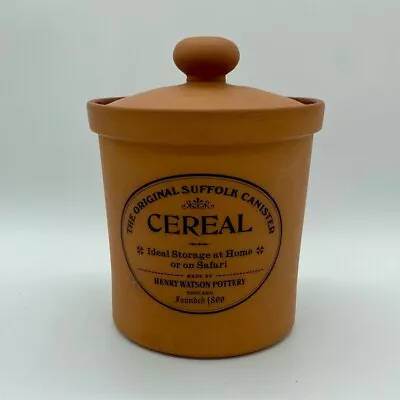 Buy Henry Watson Pottery Original Suffolk Canister Terracotta Cereal • 7.95£