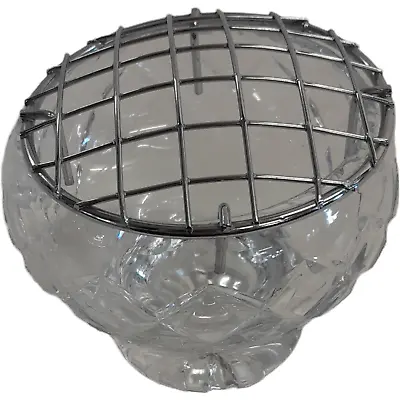 Buy Crystal Glass Rose Bowl With Grid • 4.99£