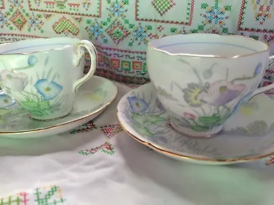 Buy Grafton China  Bude  Cups And Saucers X 2 • 7£