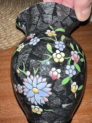Buy Antique Spode Copeland - Kings Pattern Black Chintz Urn Style Vase • 6£