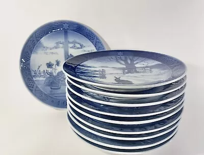Buy 10x Royal Copenhagen Christmas Plates Complete Decade 70s 1970-1979 • 176.01£