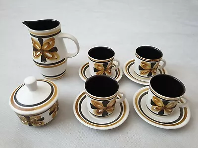 Buy Vintage Rye Cinque Ports Pottery Coffee Set For 4 Jug Sugar Bowl Cups Saucers  • 29.99£