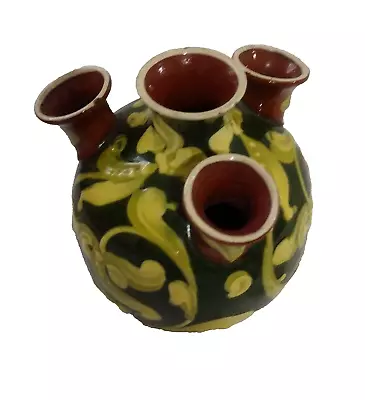 Buy Aller Vale Multi Necked Udder Vase Abstract Floral 11 Cm Maker Marked Vintage • 12.99£