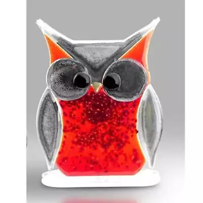 Buy Nobile Glassware Glass Owl Ornament - Red 16cm Owl-r-s • 35.95£