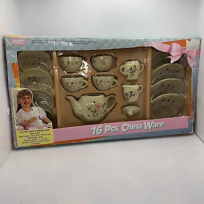 Buy Vintage Fishel 12-Piece Fine Porcelain Child's Child Ware TEA SET In Box New • 23.71£
