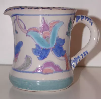 Buy A LOVELY HONITON POTTERY HAND PAINTED FLORAL JUG,13cm X 10.5cm • 12.99£
