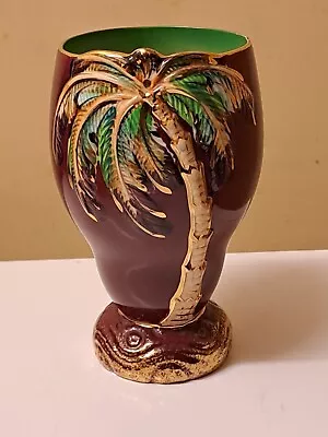 Buy Vintage Beswick Pottery Palm Tree Design Vase Number 1072 • 15£