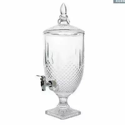 Buy Crystal GLASS DISPENSER JAR DRINK COCKTAIL BEVERAGE WATER, Capacity 3 Litre • 49.99£