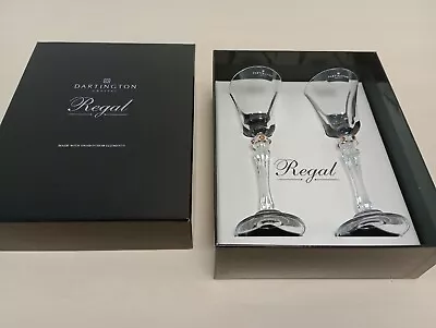 Buy Dartington Crystal – Regal  Pair Of Toasting Glasses With  Swarovski Crystals • 16.50£