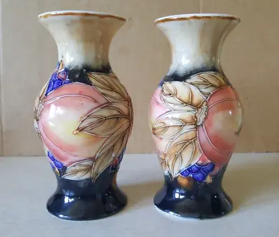 Buy Vintage Pair Of Old Tupton Ware Hand Painted Tubelined Pomegranate Pattern Vases • 39.99£