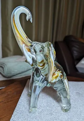 Buy Vintage Hand Blown Art Glass 8.5  Elephant Figurine  • 27.02£