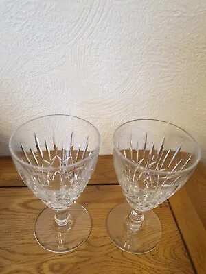 Buy 2 X Vintage Edinburgh Crystal Wine Glasses Hand Cut In The Appin Pattern. VGC  • 5.99£