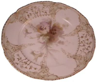 Buy Antique KPM Berlin Porcelain Weichmalerei Floral Plate Porzellan Teller German • 447.54£