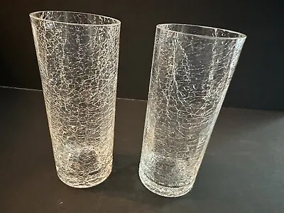 Buy Pier 1 Drinking Beverage Glasses Vases Crackle 2 Clear Tumbler Highball 6 1/2  • 15.13£