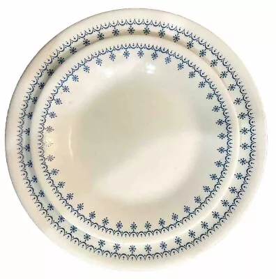 Buy YOU CHOOSE Corelle Pyrex Glass Mates BLUE SNOWFLAKE Garland Plate Tumbler • 2.35£