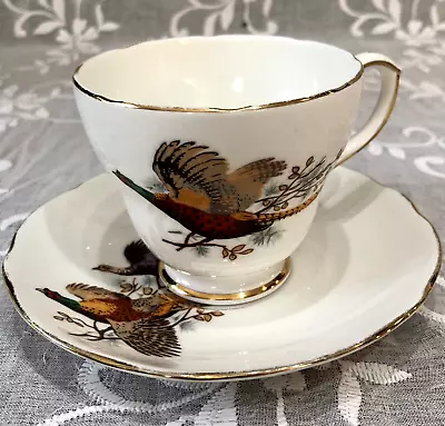 Buy Vintage Duchess Bone China Tea Cup & Saucer “Pheasants” • 7.50£
