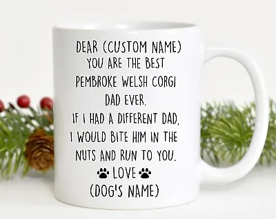 Buy Pembroke Welsh Corgi Dad Birthday Gift Pembroke Corgi Dad Christmas Gift Corgi D • 16.12£