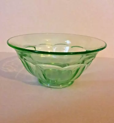 Buy Art Deco Vintage Bagley Green Glass  Carnival Pattern  Dessert Bowl • 1.99£