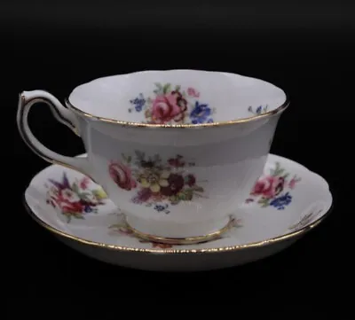 Buy Hammersley & Co. Bone China Floral Pattern Teacup And Saucer • 33£