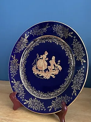 Buy Limoges Castel France Porcelain, Cobalt Blue & 22k Gold 25cm Collectors Plate • 14£