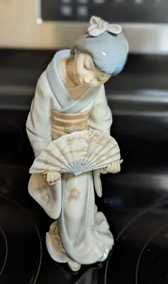 Buy Vintage Lladro NAO Porcelain Geisha Girl With Fan Made In Spain • 42.79£