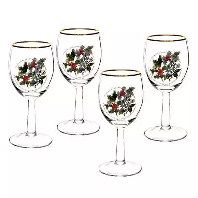 Buy Portmeirion The Holly & The Ivy Set Of 4 Wine Glass • 25.73£