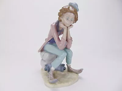 Buy Lladro Nao Figurine Clown Thinking 5058 Spanish Porcelain Figures • 99.99£