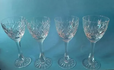 Buy Set Of 4 Royal Doulton Cut Crystal Wine Glasses 6 5/8” Tall Unknown Pattern • 56.76£
