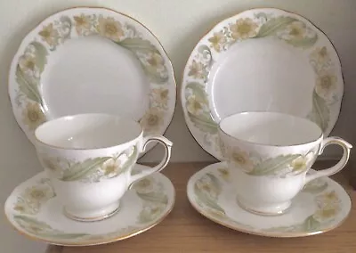 Buy 2 Lovely Duchess Greensleeves Trio Sets 2 Cups Saucers Tea Plates Fab Condition. • 4.50£
