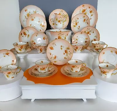 Buy RARE And ANTIQUE ELBOGEN SPRINGER & CO TEA SET, 1890, ULTRA THIN, HAND-PAINTED • 790£