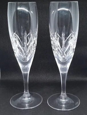 Buy 2 X Edinburgh Crystal Broughton Champagne Flute Glasses - Immaculate Condition  • 29.99£