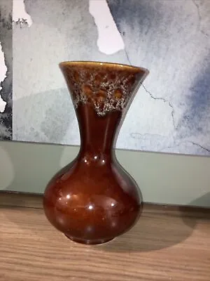 Buy Vintage Kernewek Pottery Dripware Vase Brown Cornwall 19cm • 4.51£