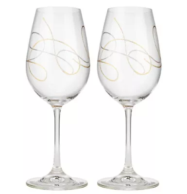 Buy Elegant And Modern Viola Gold String Design Decorative Wine Glass - 12 Oz • 59.56£
